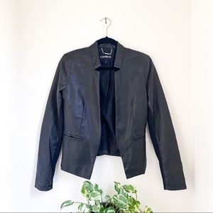 EXPRESS Vegan Black Leather Jacket (S)